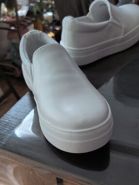 Soda White Slip-On Kids Sneakers